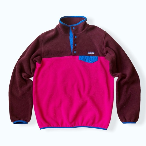 Patagonia Tops - Patagonia Synchilla Sweatshirt Pullover Lightweight Snap T Colorblock Woman’s M